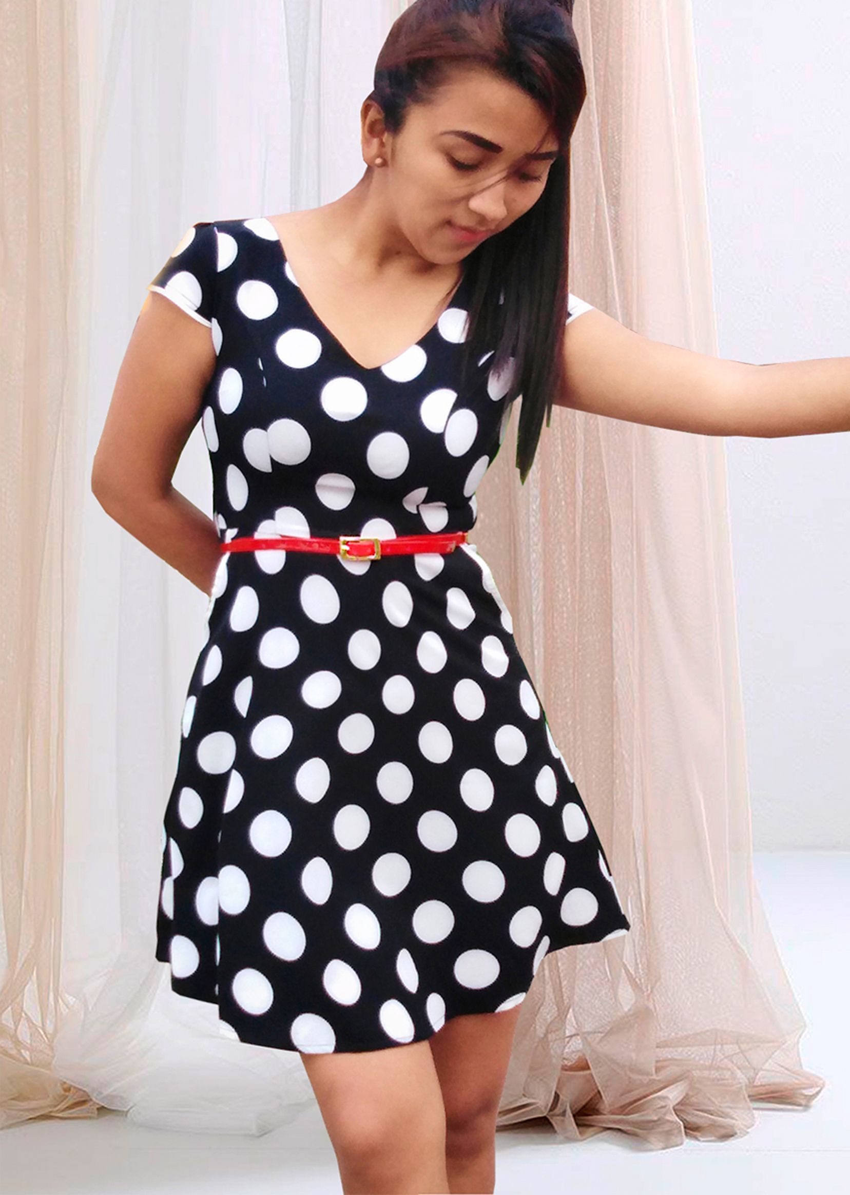 vestido polka dots 1