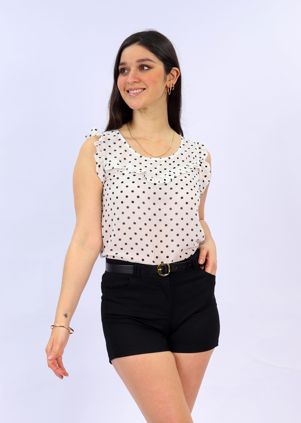 Blusa polka blanco 1.F