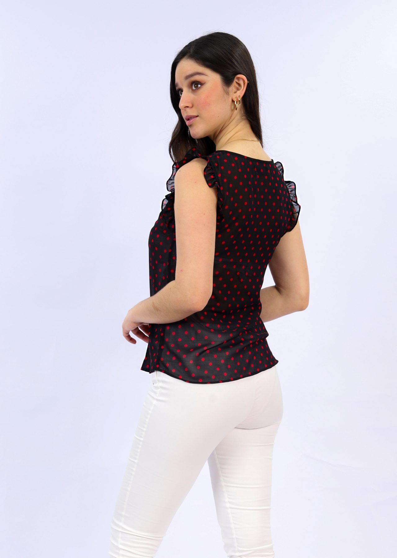 Blusa polka negro 3