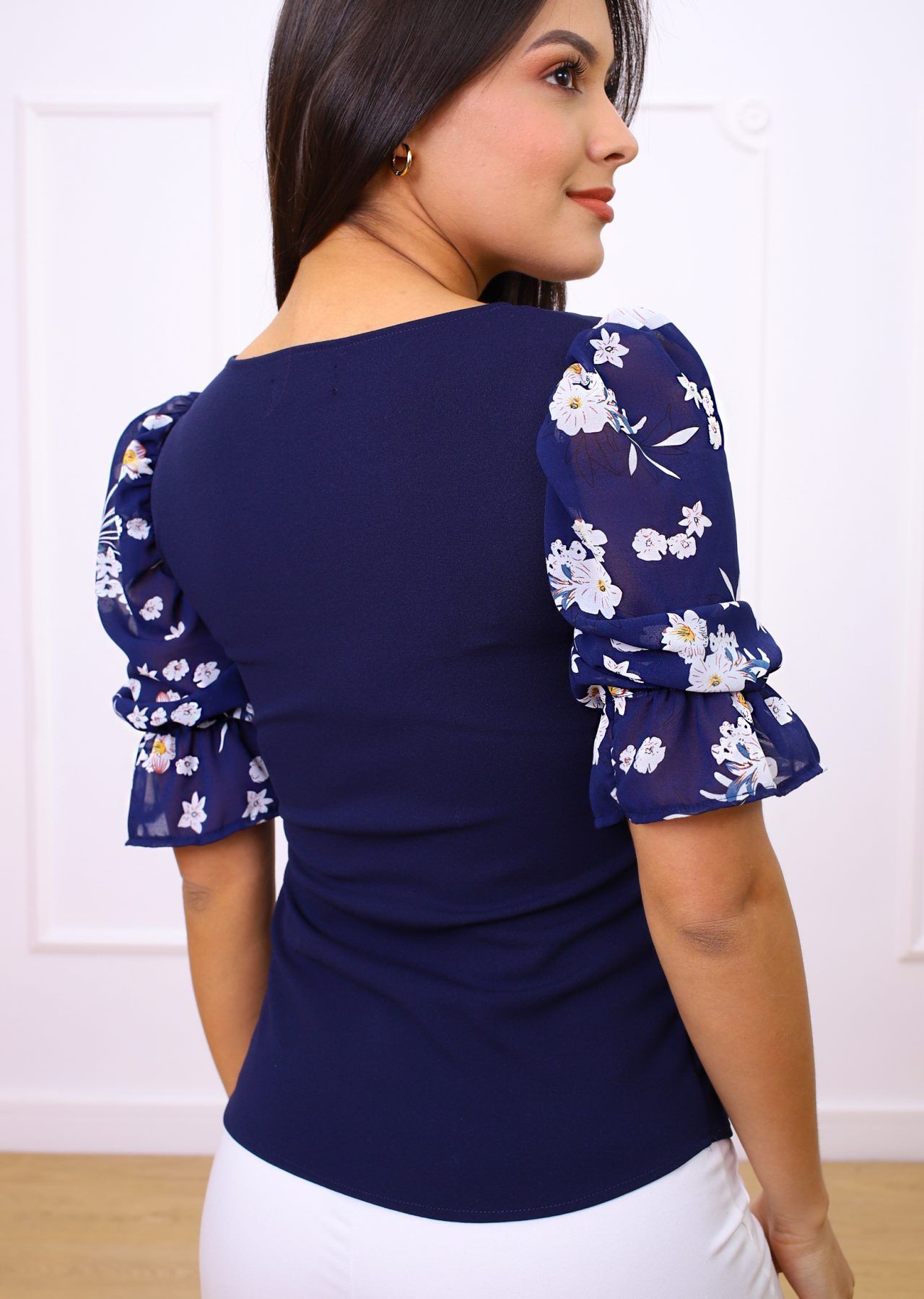 Blusa karim azul marino 2