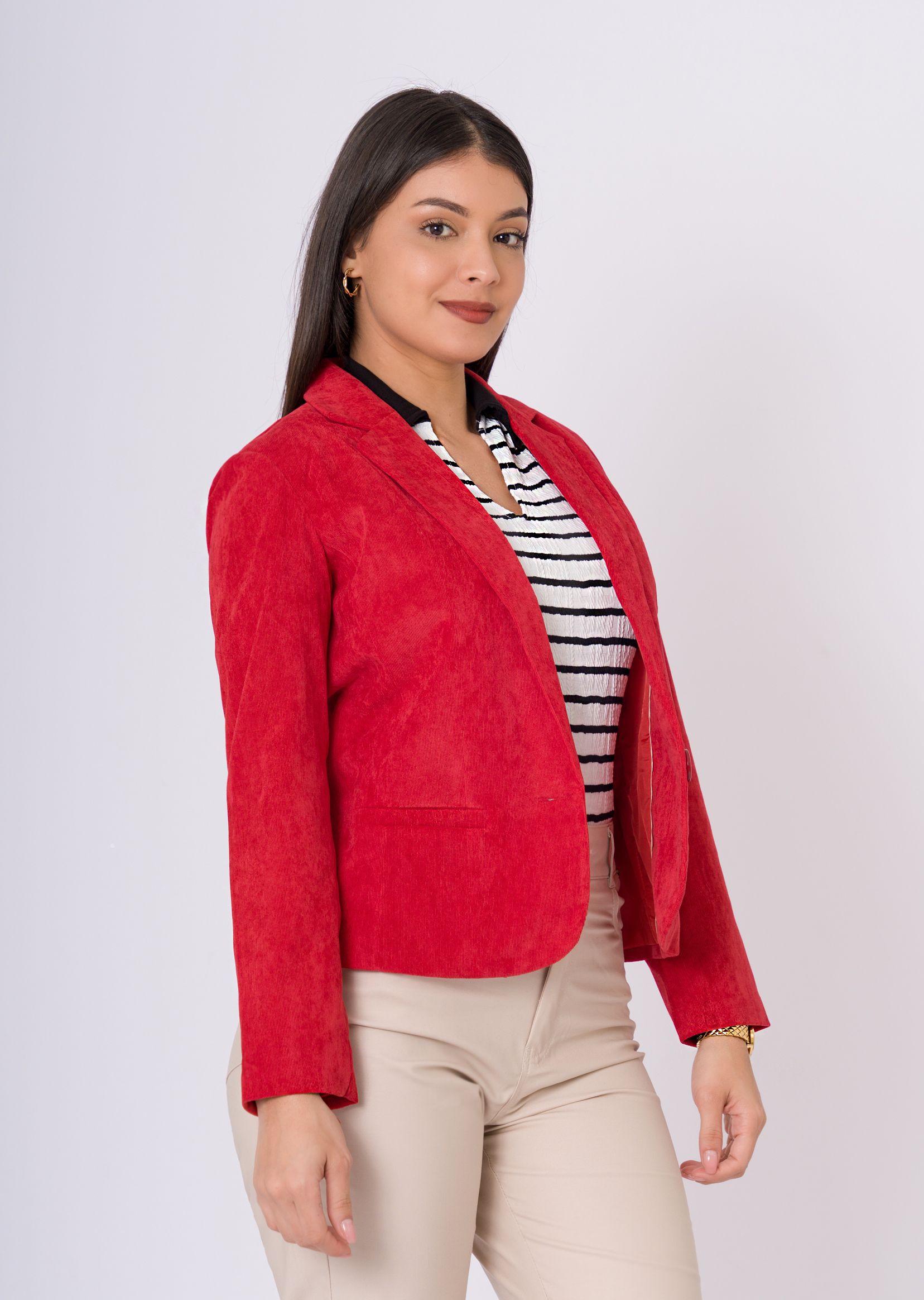 blazer baby corduroy rojo fresa 1